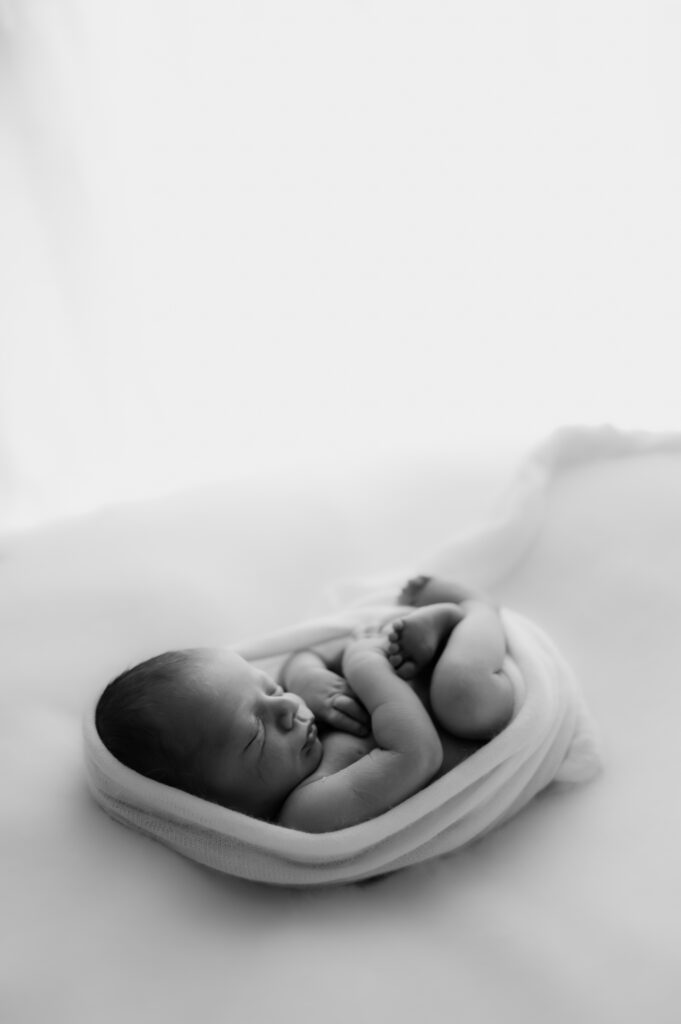 baby boy in my york newborn photography studio