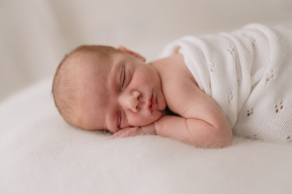 baby boy in my york newborn photography studio